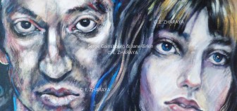 Description: Portrait de Serge Gainsbourg et Jane Birkin Auteur: Zharaya Eugéniya